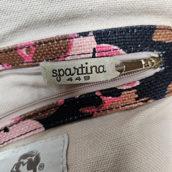 SPARTINA 449 Floral Linen and Leather shoulder bag - Picture 14 of 16